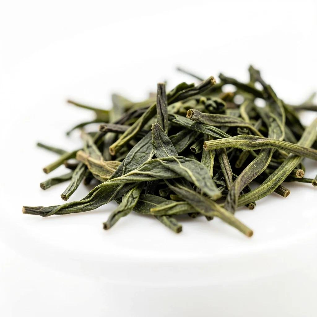 Foglie di tè verde essiccate